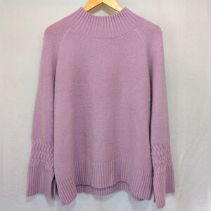 Women's J.O.A. just one answer Thick Heavy Slouchy Oversized Lavender Sweater